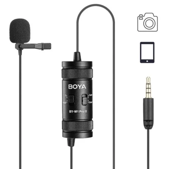 BOYA Lavalier mic (With sound attenuation) - Black